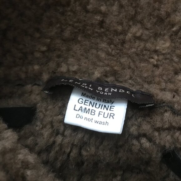 Henri Bendel Sherpa Lamb Fur Bucket Hat